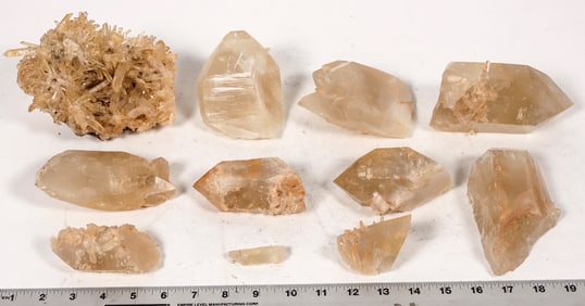 Yellow Quartz Crystals, 10, 11 Pounds [194456]
