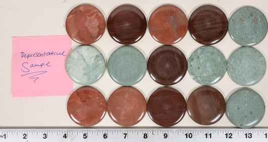 Polished 2" Stone Discs, 350, 18 Pounds [194722]