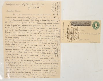 Montezuma Mine Letter, 1880, Big Pine, Inyo County, California [197041]