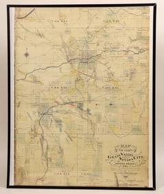 Mining Map of Grass Valley/Nevada City 1884 [189782]