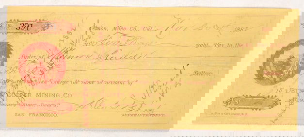 Vernon, Mono County Ghost Town, Mining Paycheck [195447]