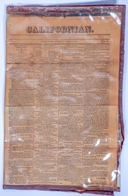 Californian Newspaper, March 15, 1848 "Gold" [194420]