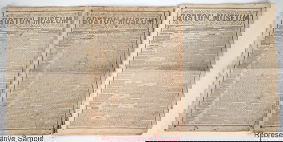Boston Museum Newspapers 1849 Cal Gold Rush [195510]