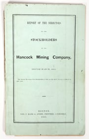 Hancock Mine Map/Stockholder Report, 1865 [194370]