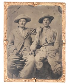 Brothers in Mining Outfits: Vintage Photo [195281]