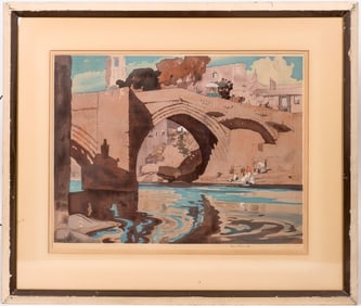 Original Framed Watercolor, Artist Unknown [195945]