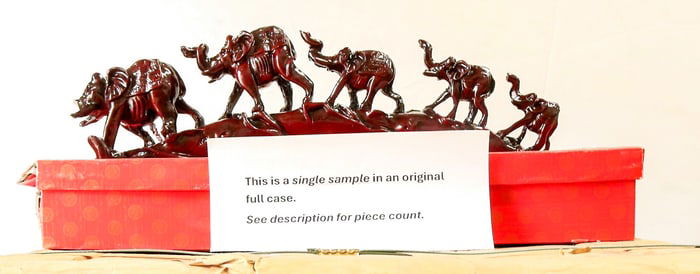 Resin 5 Elephant Train, 12 Sets [196236]