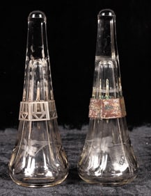 Car Vases, Same Shaped Pair with 2 Brackets [195121]