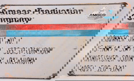 Oklahoma Amoco Oil Metal Sign [196524]