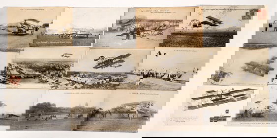 French Historical Biplane Postcards, 12 [194814]