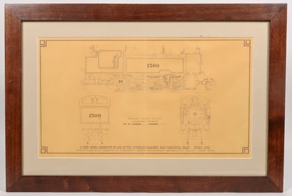 Mechanical Drawing of Locomotive [194928]