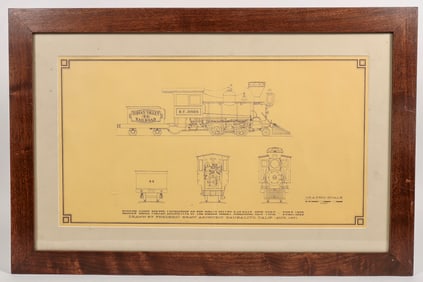 Mechanical Drawing of Narrow Gauge Locomotive [194929]