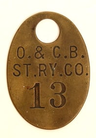Omaha & Council Bluffs Street RR Luggage Tag [191333]