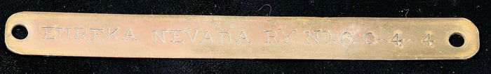 Eureka Nevada Railway Brass Plate [191073]