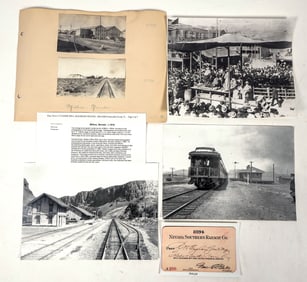 Tonopah and Goldfield Railroad Boxcar Tie Strap and Nevada RR Photos [196379]