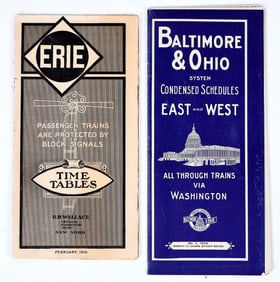 Erie & B&O Railroad Timetables (2) [196374]