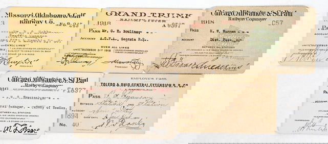 Five Railroad Annual Passes [196032]