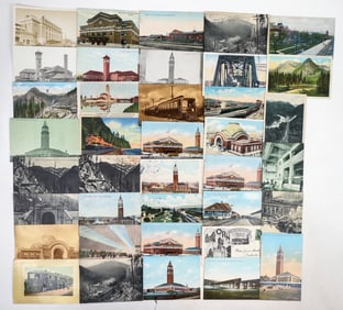 Pacific Northwest Railroad Stations & Scenes Postcards (40) [195639]
