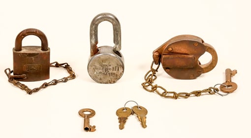 Three Railroad Padlocks [191322]