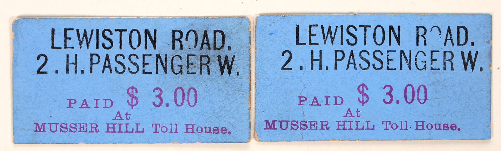 Weaverville & Shasta Toll Road Tickets [196060] (1 of 2)