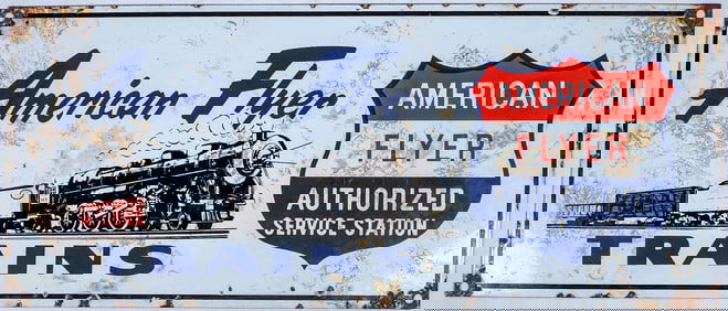 American Flyer Trains Authorized Service Station Porcelain Sign [196539]