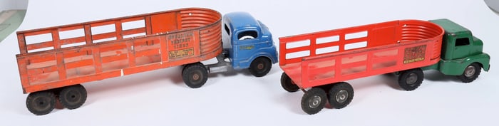 Structo Pressed Steel Truck Pair, 1950s [196900]