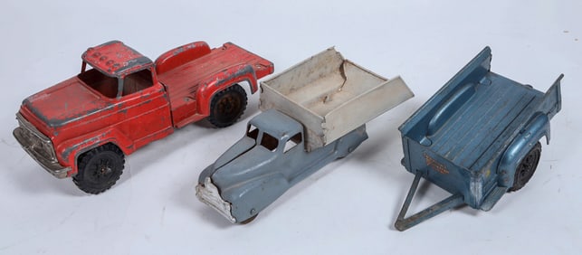 Truck/Trailer Toys (3), w. Rare Hubley [197020]