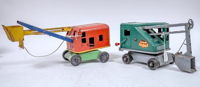 Vintage Pressed Steel Toy Steam Shovels [183548]