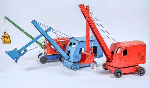 Vintage Toy Pressed Steel Steam Shovels [183546]