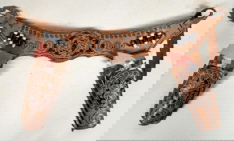 Hubley Cap Pistols with Cowgirl Pink Grips [196978]