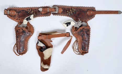Hubley Texan Jr. Toy Dual Pistol Holster Belt [196946]