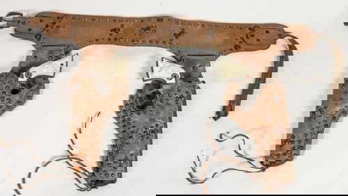 Two "Texas Jr." Cap Pistols in LH Brand Holsters [196980]