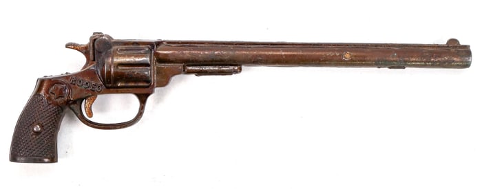 Rodeo Long Barrel Cast Metal Toy Cap Pistol [196952]