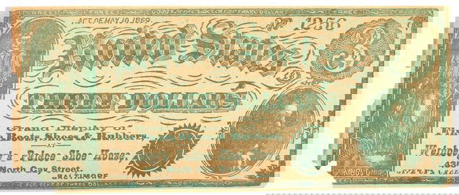 Weinberg's Palace Shoe House Advertising Scrip [196052]