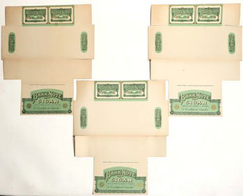 Bank Note Cigar Cardboard Unused Boxes, 3 [196520]