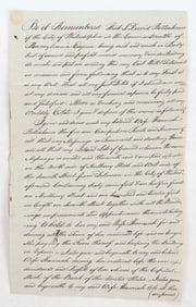 Last Will & Testament of David Rittenhouse, First Director of the United States Mint [196206]