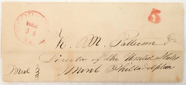 Mint Director Patterson Envelope, c 1840s [196739]