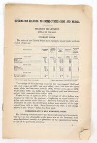 U.S. Mint Coin & Medal Price List 1924 [195275]