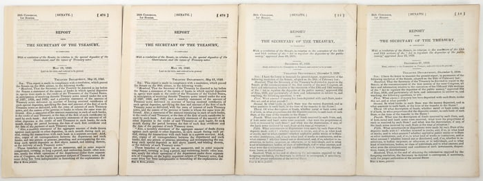 Reports by Treasury Secretary to Senate 1839/40 (4) [196208]