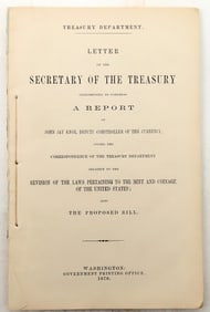 Treasury Report Revising Mint and Coinage 1870 [195191]