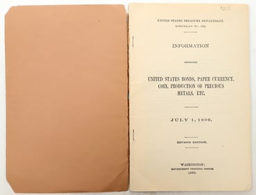 Bonds, Currency & Coin Production Report 1896 [195197]