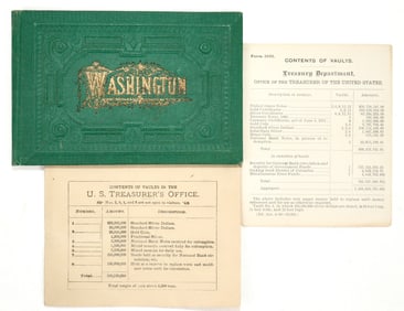 Contents of Vaults in the U. S. Treasurer's Office (2) & DC Souvenir Booklet [196786]