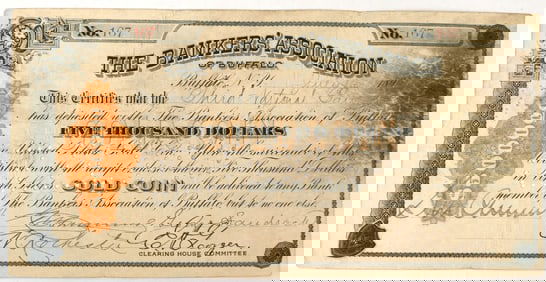 Bankers' Association of Buffalo $5000 Deposit Receipt [195265]