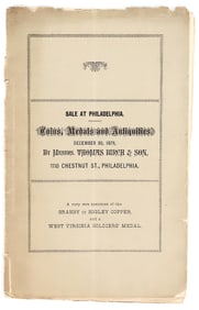 1879 Coins, Medals, & Antiquities Sale Catalog incl. Comstock Ore [196180]
