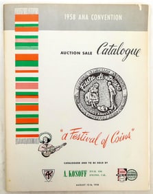 1958 ANA Convention Auction Catalog by A. Kosoff [194765]