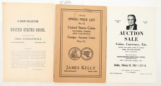 Vintage Coin Price Lists (3) [196418]