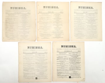 Numisma Volume One Issues 1-5 1877 [193199]