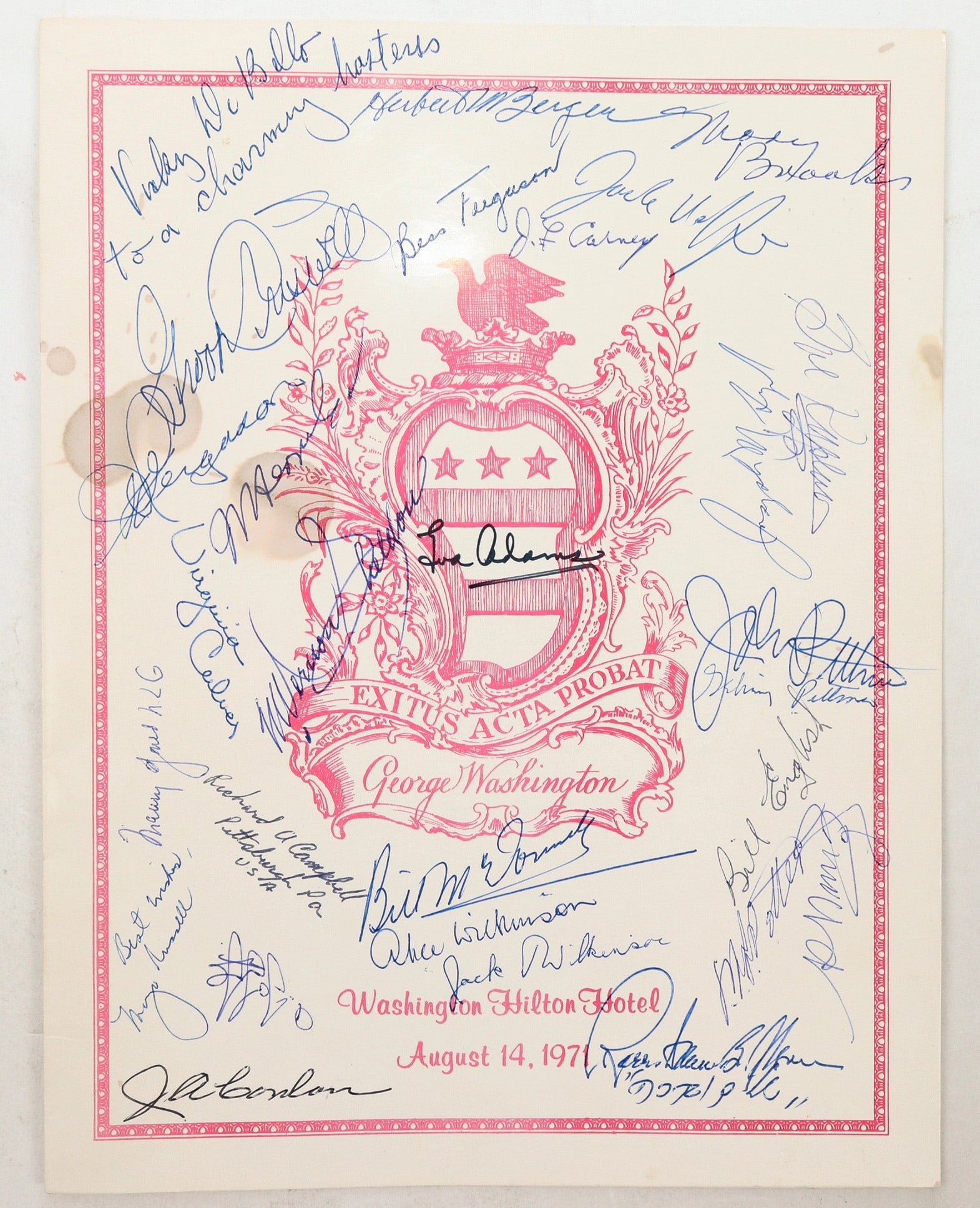 ANA 1971 Banquet Autographed Program [196641] (1 of 3)