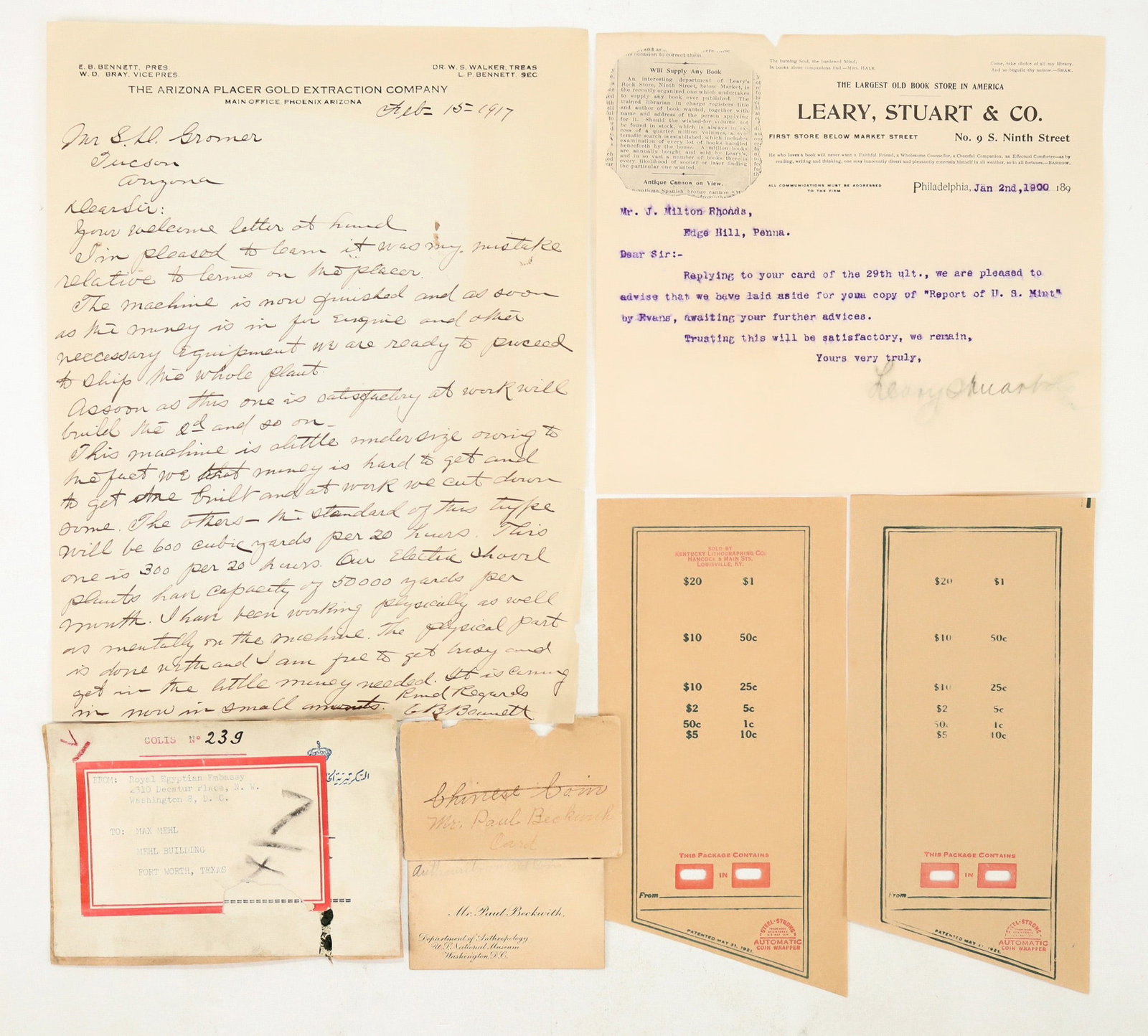 Numismatic Ephemera Grab Bag (5) [196789] (1 of 1)