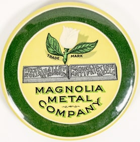 Magnolia Metal Co. Advertising Mirror w/ Ingot Vignette [196357]